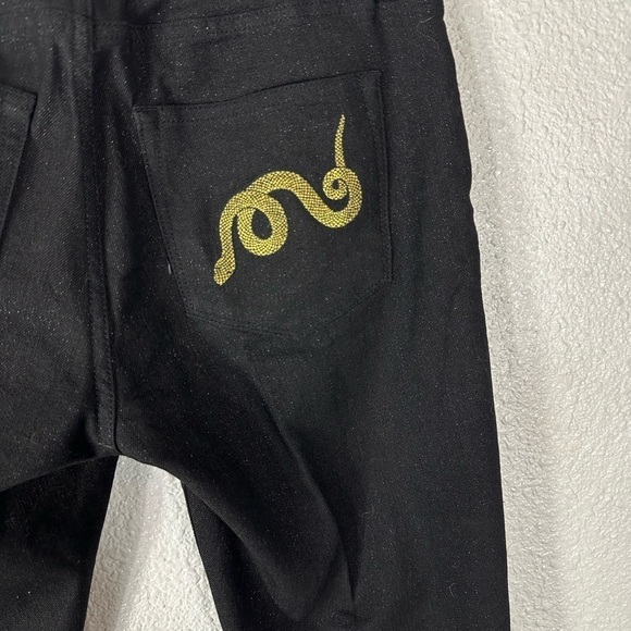 Ralph Lauren Modern Slim Straight Gold Embroidered Snake Pants SZ 4 - Picture 4 of 5